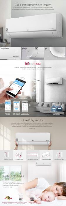 LG Dual Plus 12000 S3-M12JA2FA A++ 12000 Btu Inverter Klima