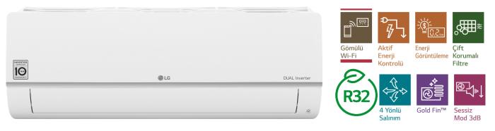 LG Dual Plus 9000 S3-M09JA2FA A++ 9000 Btu Inverter Klima