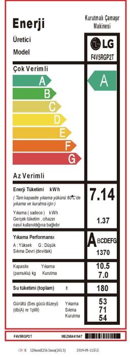 LG F4V5RGP2T 10,5/7 Gri Kurutmalı Çamaşır Makinesi