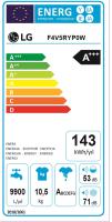 LG F4V5RYP0W A+++ 10.5 KG 1400 Devir Çamaşır Makinesi